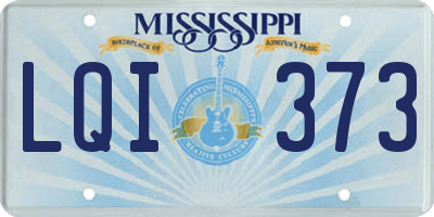 MS license plate LQI373