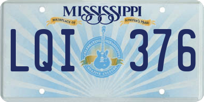 MS license plate LQI376