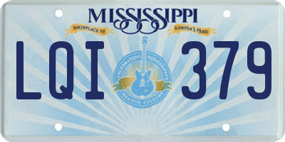 MS license plate LQI379