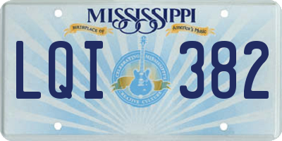 MS license plate LQI382