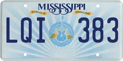 MS license plate LQI383