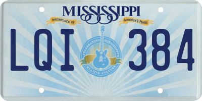 MS license plate LQI384