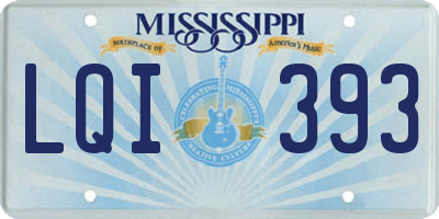 MS license plate LQI393