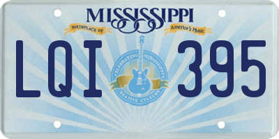 MS license plate LQI395