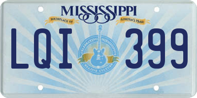 MS license plate LQI399