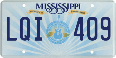 MS license plate LQI409