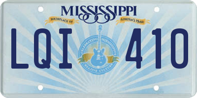 MS license plate LQI410