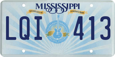 MS license plate LQI413