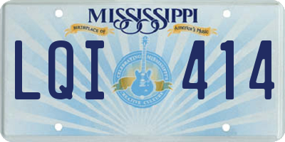 MS license plate LQI414