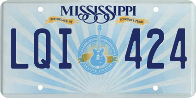 MS license plate LQI424