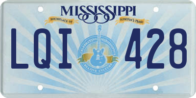 MS license plate LQI428