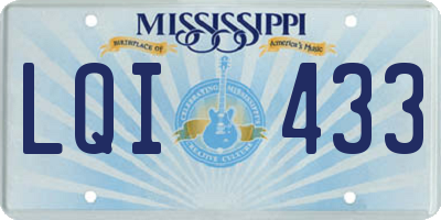MS license plate LQI433