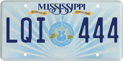 MS license plate LQI444