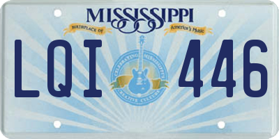 MS license plate LQI446