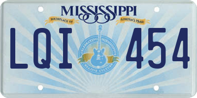 MS license plate LQI454