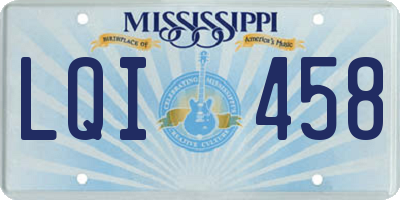 MS license plate LQI458