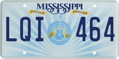 MS license plate LQI464