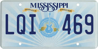 MS license plate LQI469