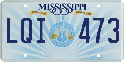 MS license plate LQI473