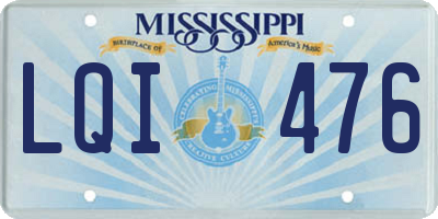 MS license plate LQI476