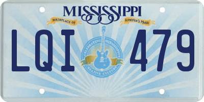 MS license plate LQI479