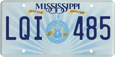 MS license plate LQI485