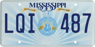 MS license plate LQI487