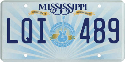 MS license plate LQI489