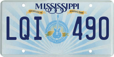 MS license plate LQI490
