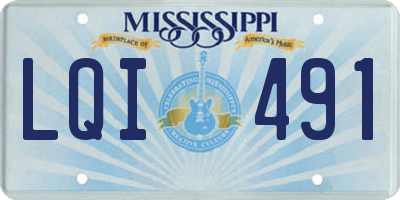 MS license plate LQI491