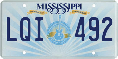 MS license plate LQI492