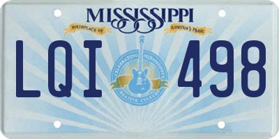 MS license plate LQI498