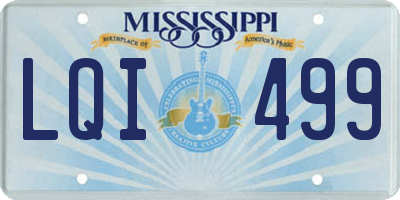 MS license plate LQI499
