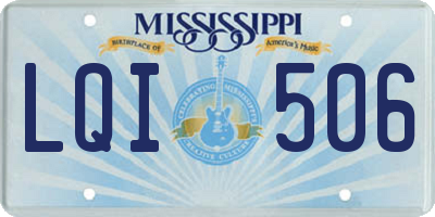 MS license plate LQI506