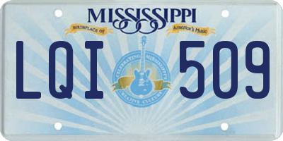 MS license plate LQI509