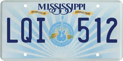 MS license plate LQI512