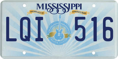 MS license plate LQI516