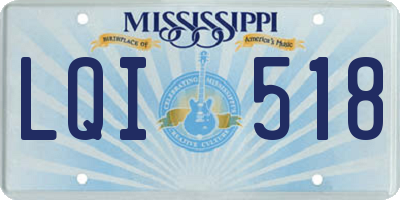 MS license plate LQI518