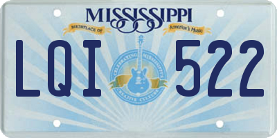 MS license plate LQI522
