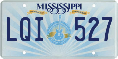 MS license plate LQI527
