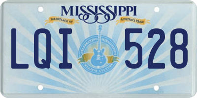 MS license plate LQI528