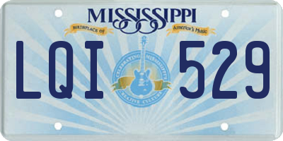 MS license plate LQI529