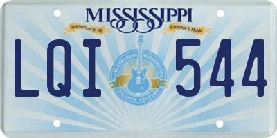 MS license plate LQI544