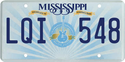MS license plate LQI548