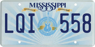 MS license plate LQI558