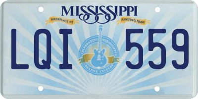 MS license plate LQI559