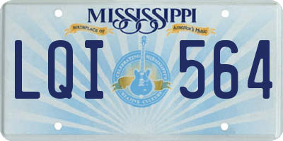 MS license plate LQI564
