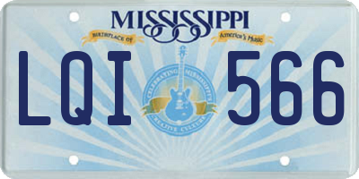 MS license plate LQI566