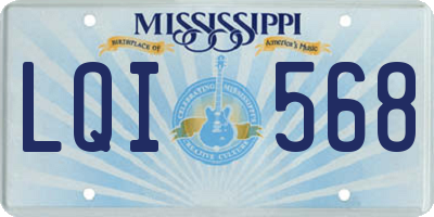 MS license plate LQI568
