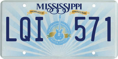 MS license plate LQI571